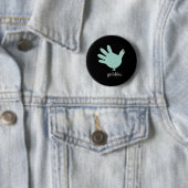 Grappige Gobble Turkey Handschoen Medische Verplee Ronde Button 5,7 Cm (In situ)