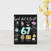 Grappige God deed het eerst 67 Meme Jezus Christel Kaart (Gele Bloem)