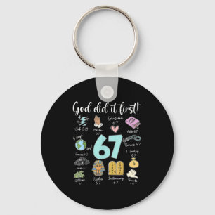 Grappige God deed het eerst 67 Meme Jezus Christel Sleutelhanger