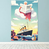 Grappige God thema's Canvas Afdruk (Insitu (Houten vloer))
