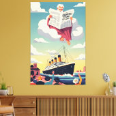 Grappige God thema's Canvas Afdruk (Insitu (Woonkamer))