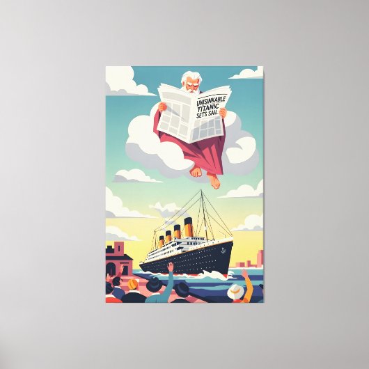 Grappige God thema's Canvas Afdruk (Voorkant)