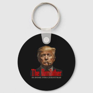 Grappige Godfather Is Thuis Voor Kerstmis De Donfa Sleutelhanger