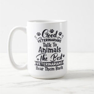 Grappige Goede Dierenartsen Praten met Dieren Koffiemok