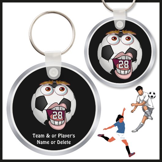 Grappige, goedkope voetbalcadeaus met NUMMER TEAM, Sleutelhanger