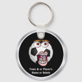 Grappige, goedkope voetbalcadeaus met NUMMER TEAM, Sleutelhanger (Voorkant)