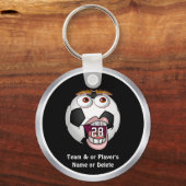 Grappige, goedkope voetbalcadeaus met NUMMER TEAM, Sleutelhanger (Voorkant)