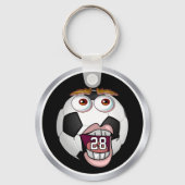 Grappige, goedkope voetbalcadeaus met NUMMER TEAM, Sleutelhanger (Achterkant)