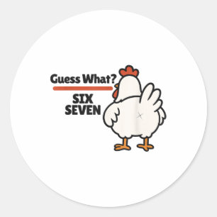 Grappige Gok Wat Kip 67 Zes Zeven Meme  Ronde Sticker