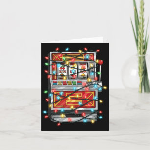 Grappige gokautomaat Kerst Grafische Lichten Liefh Kaart