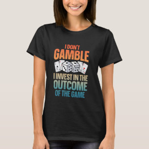 Grappige gokken kunst voor mannen vrouwen casino p t-shirt