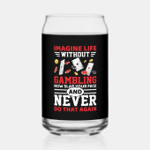 Grappige gokken woord kunst blikvorm glas (Achterkant)