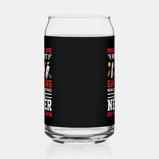 Grappige gokken woord kunst blikvorm glas (Rechts)