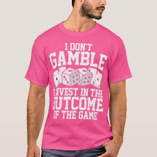 Grappige gokkunst voor casino poker speler gokker t-shirt