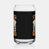 Grappige gokverslaafde Casino word art Blikvorm Glas (Rechts)