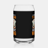 Grappige gokverslaafde Casino word art Blikvorm Glas (Links)