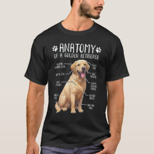 Grappige Golden Retriever Anatomie Hond Liefhebber T-shirt