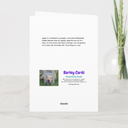 Grappige Golden Retriever Ate Naughty List Kerstmi Kaart (Achterkant)