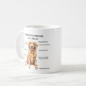 Grappige Golden Retriever blauwdruk Koffiemok (Voorkant links)