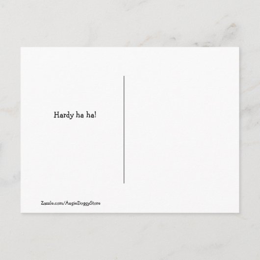 Grappige Golden Retriever bruiloft receptie grap m Aankondigingskaart (Achterkant)