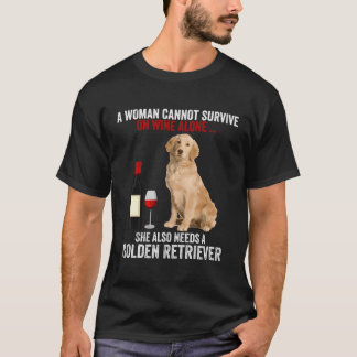 Grappige Golden Retriever Een vrouw kan niet overl T-shirt