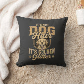 Grappige Golden Retriever Hond Haar Glitter Kussen (Deken)