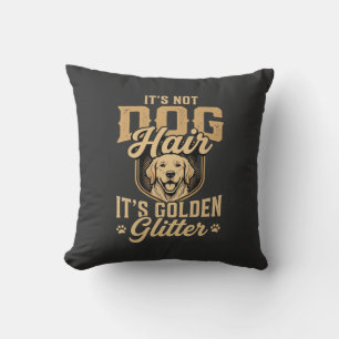 Grappige Golden Retriever Hond Haar Glitter Kussen