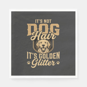 Grappige Golden Retriever Hond Haar Glitter Servet