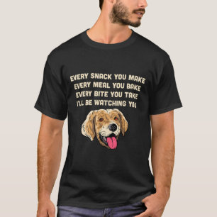 Grappige Golden Retriever Ik zal je in de gaten ho T-shirt