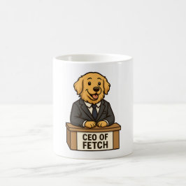 Grappige Golden Retriever in een Suit Dog Design Koffiemok