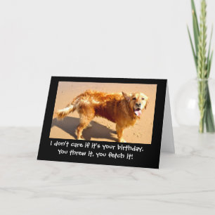 Grappige Golden Retriever-kaart Kaart