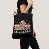 Grappige Golden Retriever Kersthond Tote Bag (Dichtbij)