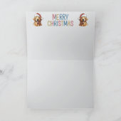 Grappige Golden Retriever Kerstmis Kaart (Binnen)