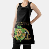 Grappige Golden Retriever St. Patrick's Day Leprec Schort (Insitu)