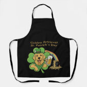 Grappige Golden Retriever St. Patrick's Day Leprec Schort (Voorkant)