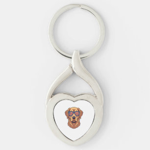 Grappige Golden Retriever - USA Hondenliefhebber G Sleutelhanger