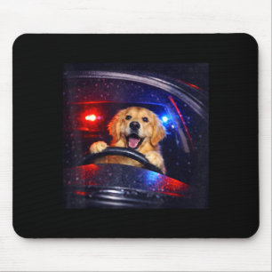 Grappige Goldendoodle Drinkt IJskoude Koffie Dier Muismat