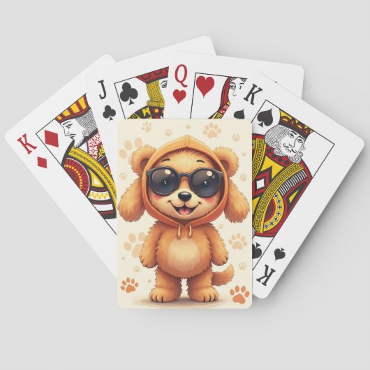 Grappige Goldendoodle Kawaii Hond Pokerkaarten (Achterkant)