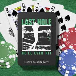 Grappige golf afscheidscadeau voor vrijgezellenfee pokerkaarten