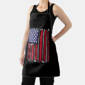 Grappige Golf Amerikaanse Vlag Golfspeler Vintage Schort (Insitu)