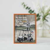 Grappige golf anti-Trump Briefkaart (Staand voorkant)