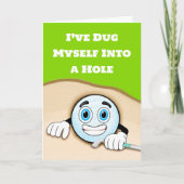 Grappige Golf Apology Kaart, het spijt me dat ik h Kaart (Voorkant)