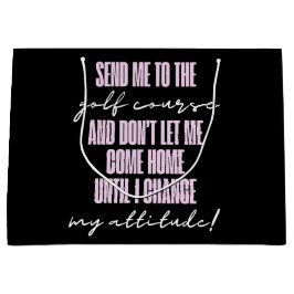 Grappige Golf Attitude Gift Bag Groot Cadeauzakje