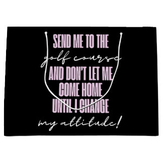 Grappige Golf Attitude Gift Bag Groot Cadeauzakje