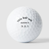 Grappige Golf Ball Explode Meme - 3..2..1 Gag Gift Golfballen (Voorkant)