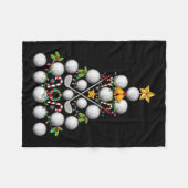 Grappige Golf Ball Kerstboom Kerst Golf Liefde Fleece Deken (Voorkant (Horizontaal))