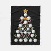 Grappige Golf Ball Kerstboom Kerst Golf Liefde Fleece Deken (Voorkant)