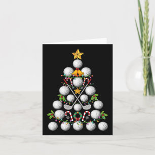 Grappige Golf Ball Kerstboom Kerst Golf Liefde Kaart