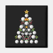 Grappige Golf Ball Kerstboom Kerst Golf Liefde Magneet (Voorkant)