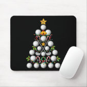 Grappige Golf Ball Kerstboom Kerst Golf Liefde Muismat (Met muis)